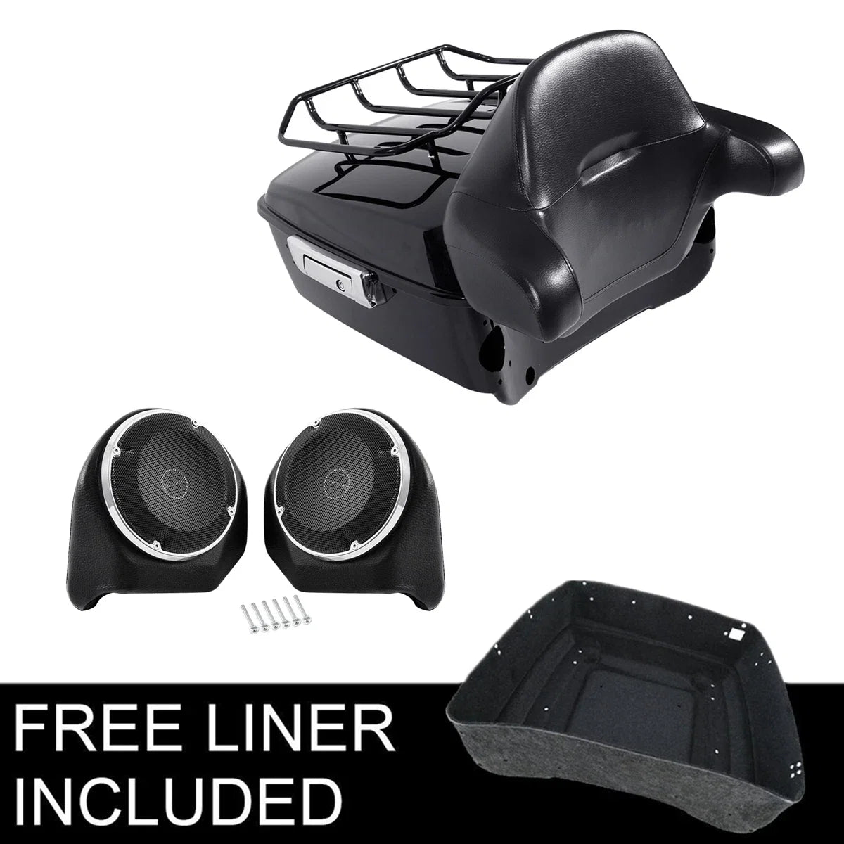 Trunk Backrest Luggage Rail Rack for Harley Touring (2014–2026)