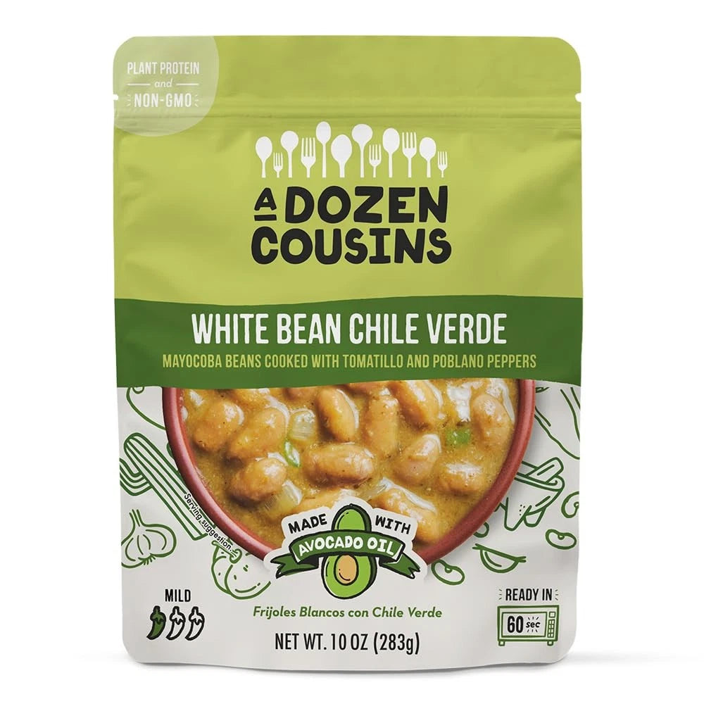 A Dozen Cousins White Bean Chile Verde 10oz (Seasoned)