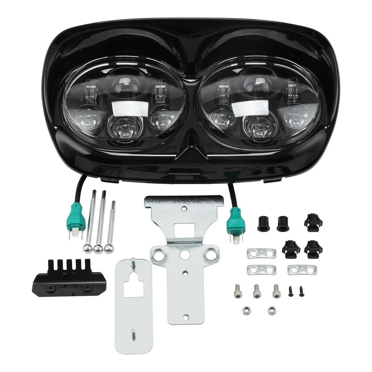 5.75" Dual LED Headlight Projector Lamp for Harley Touring Road Glide (1998–2013)