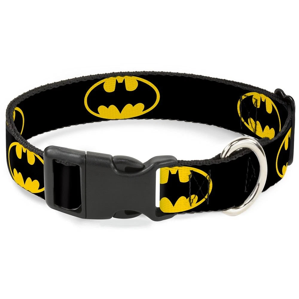 Plastic Clip Collar for Batman Shield (6-9" Neck) - Black/Yellow 1/2" Wide
