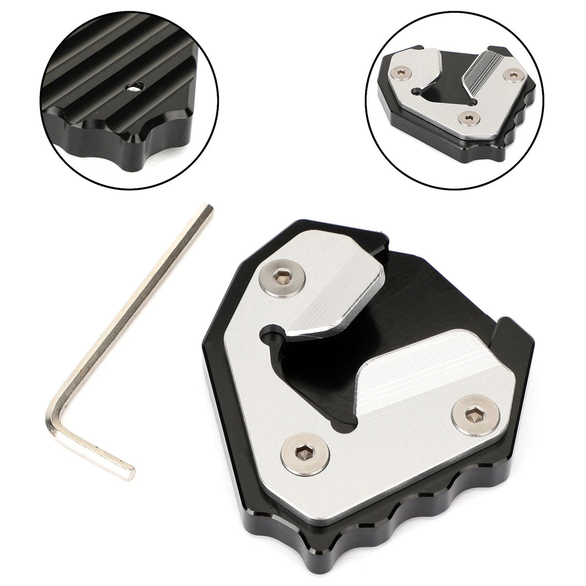CNC Stand Extension Pad for BMW S1000XR (2015–2017) KSP-083-Black