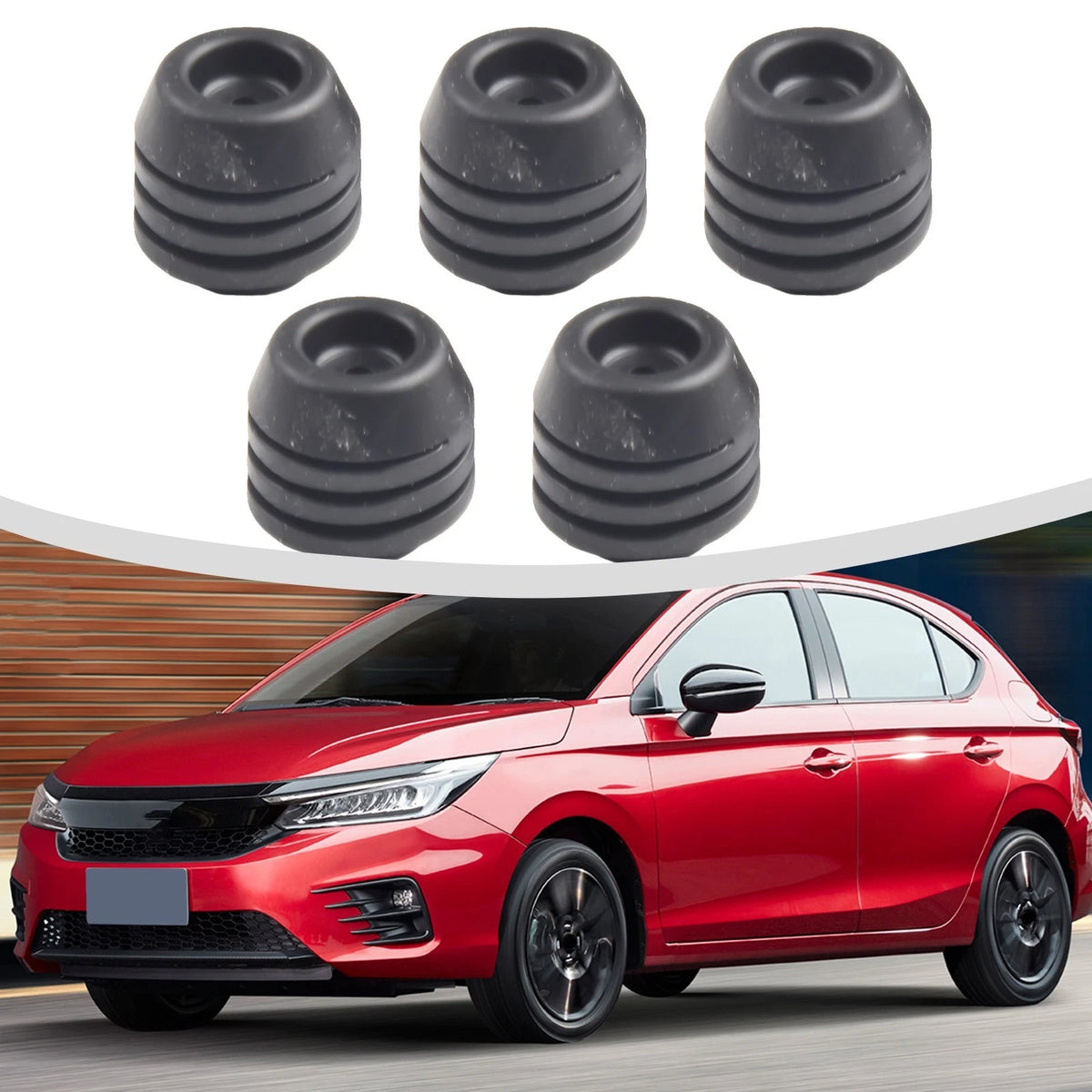 Set of 5 Rubber Buffer Stoppers for Automotive Accessories