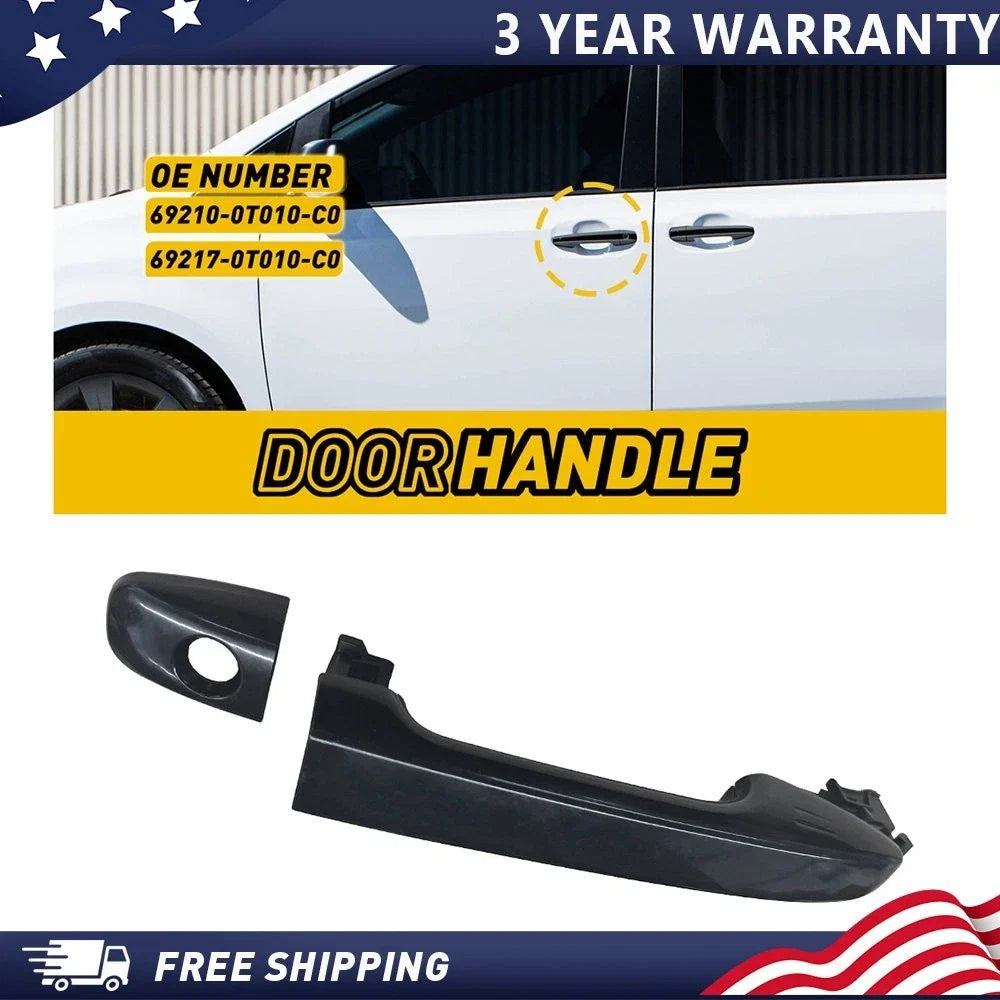 Front Left Exterior Door Handle for Toyota Sienna (2011–2016) - Black