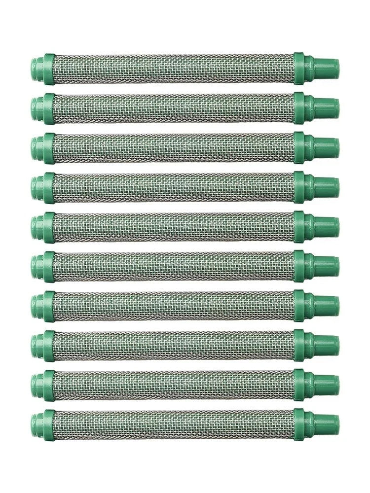 Set of 10 304 Stainless Steel Filter Inserts for Airless Spray Tools 30Mesh