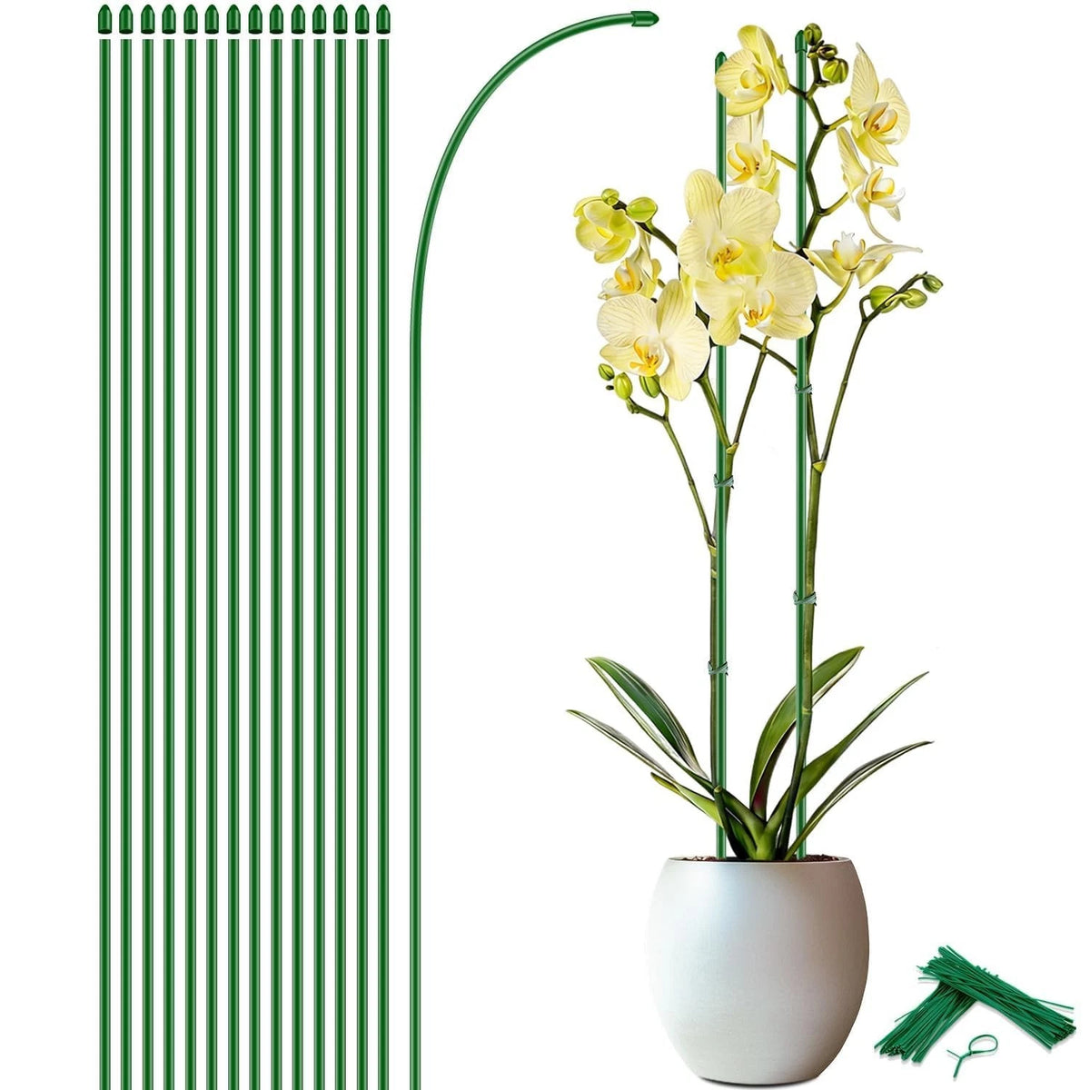 15Pcs Plant Support Sticks for Orchid Plants (17.7 Inch)