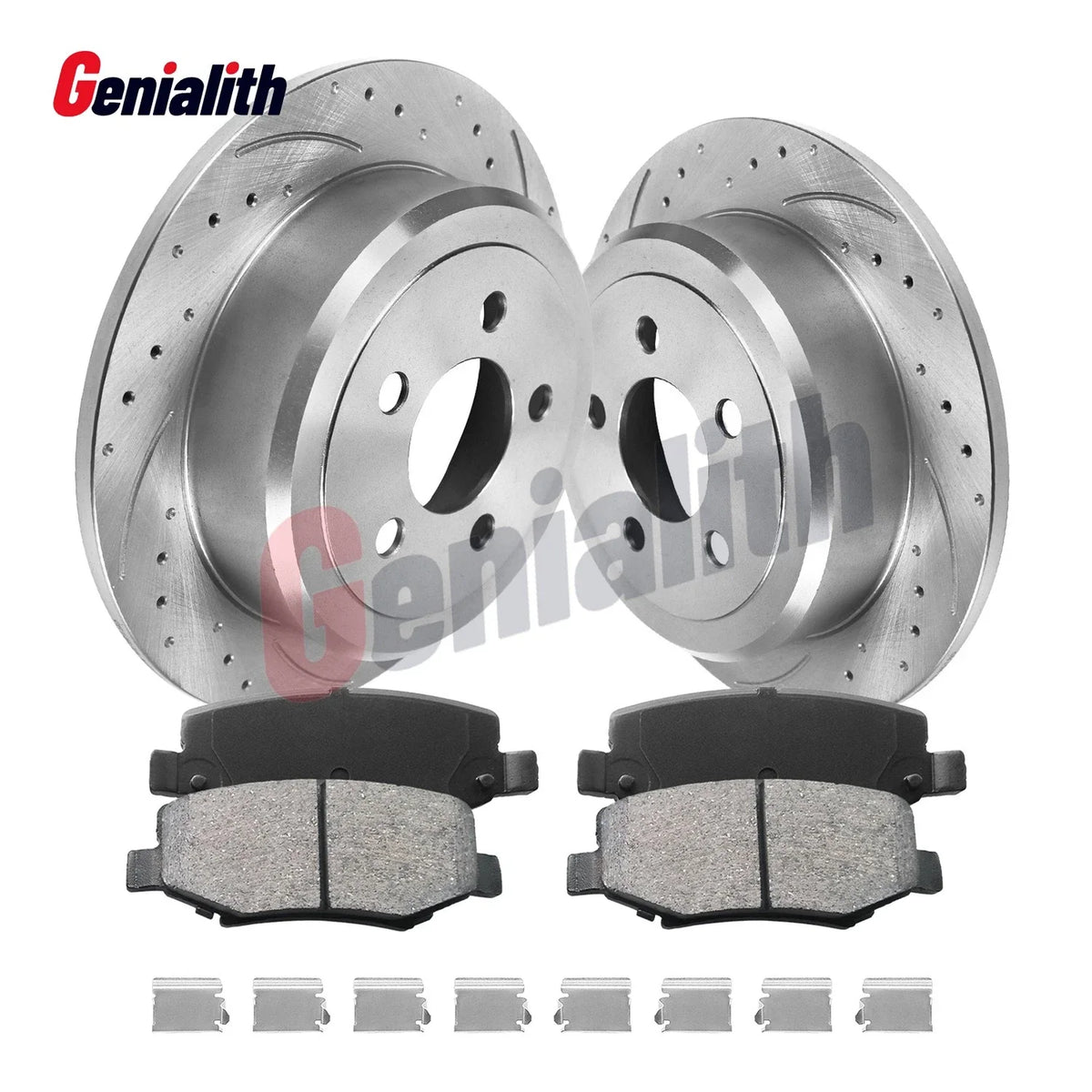 Set of 2 Rear Disc Brake Rotors & Pads for 2008–2012 Dodge Nitro, Jeep Liberty