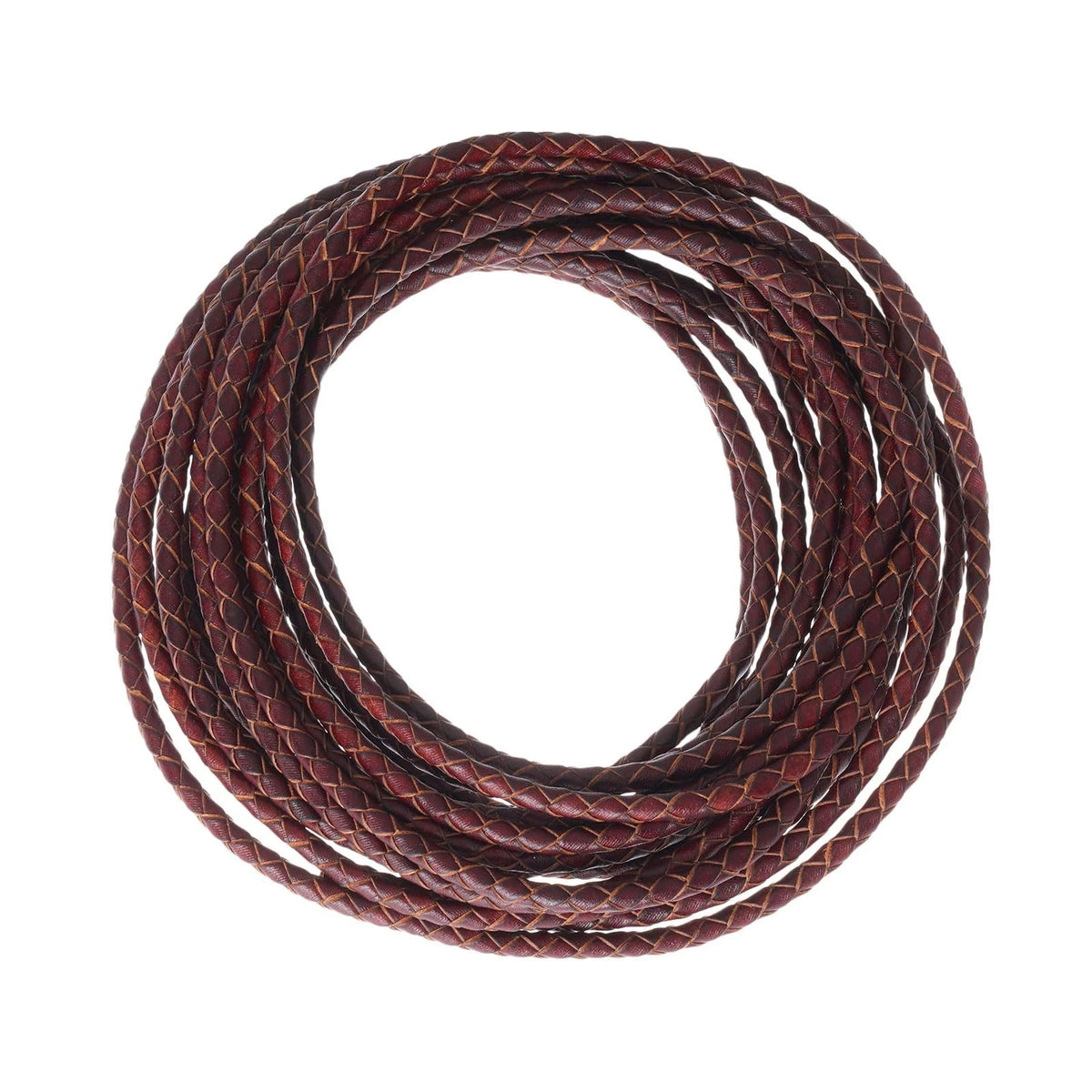 Genuine Leather Cord for Various Applications (5.5 Yards, Antique Brown)