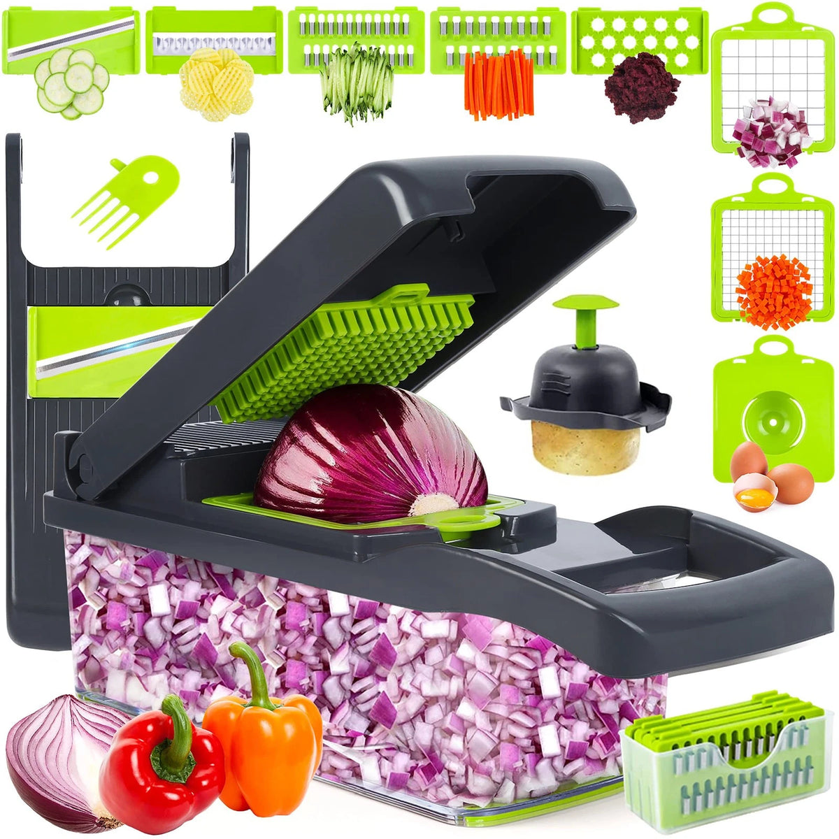 Vegetable Chopper Mandoline Slicer 13.2"L x 4.2"W x 4.2"H