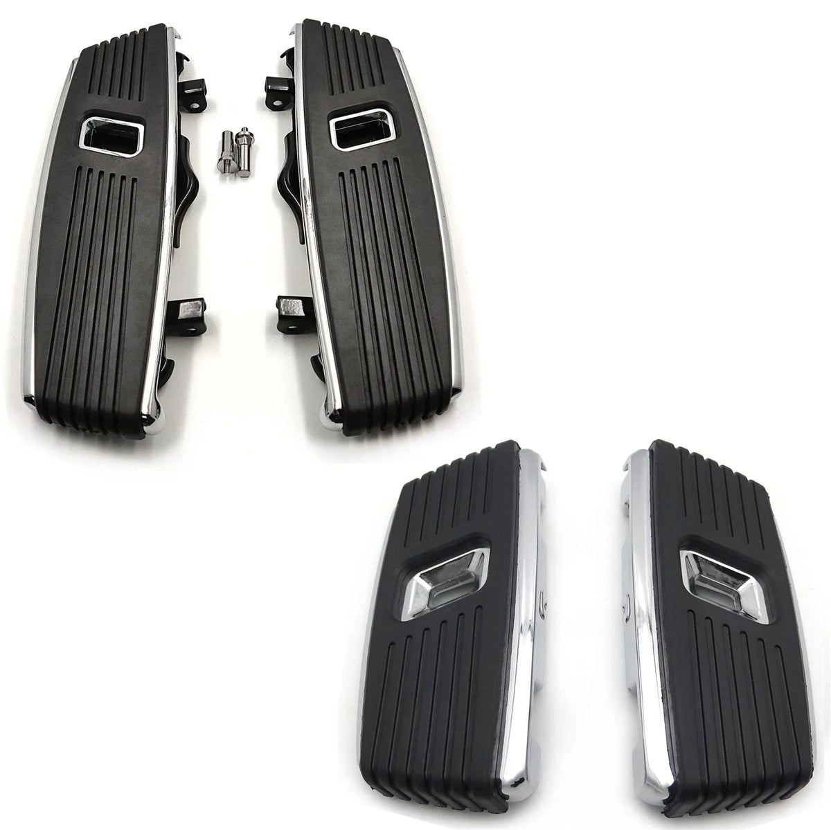 Chrome Front Rear Floorboard Kit for Harley Touring FLHR FLHX (1986–2019)