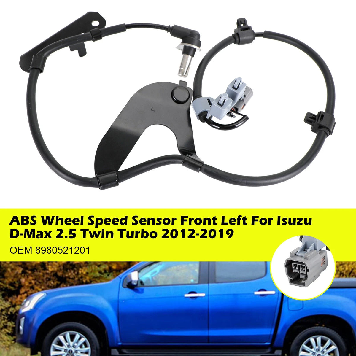 ABS Wheel Speed Sensor Front Left for Isuzu D-Max 2012–2019 (8-98052120-1)