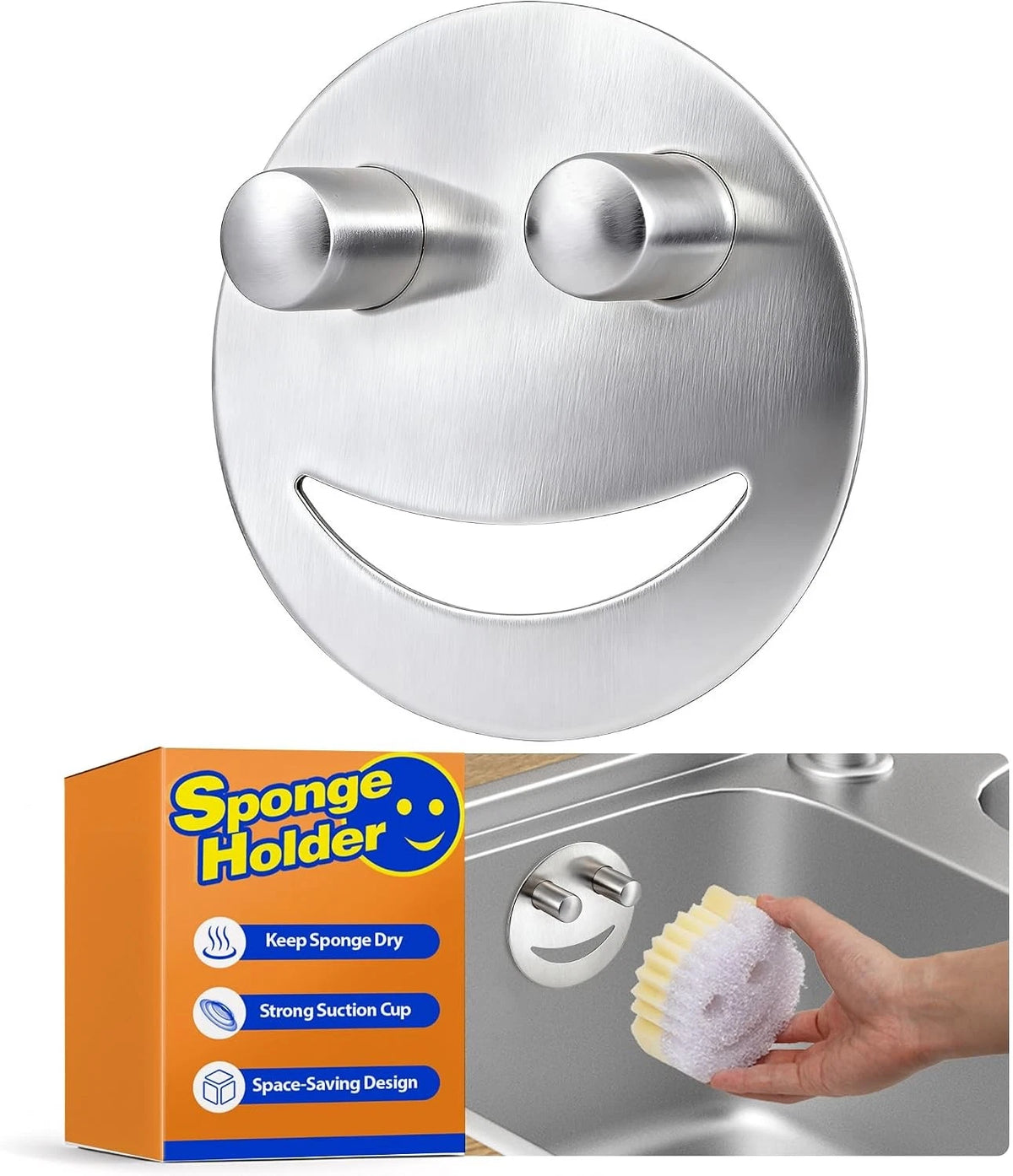 Stainless Steel Sponge Holder for Scrub Daddy Mommy Sponge