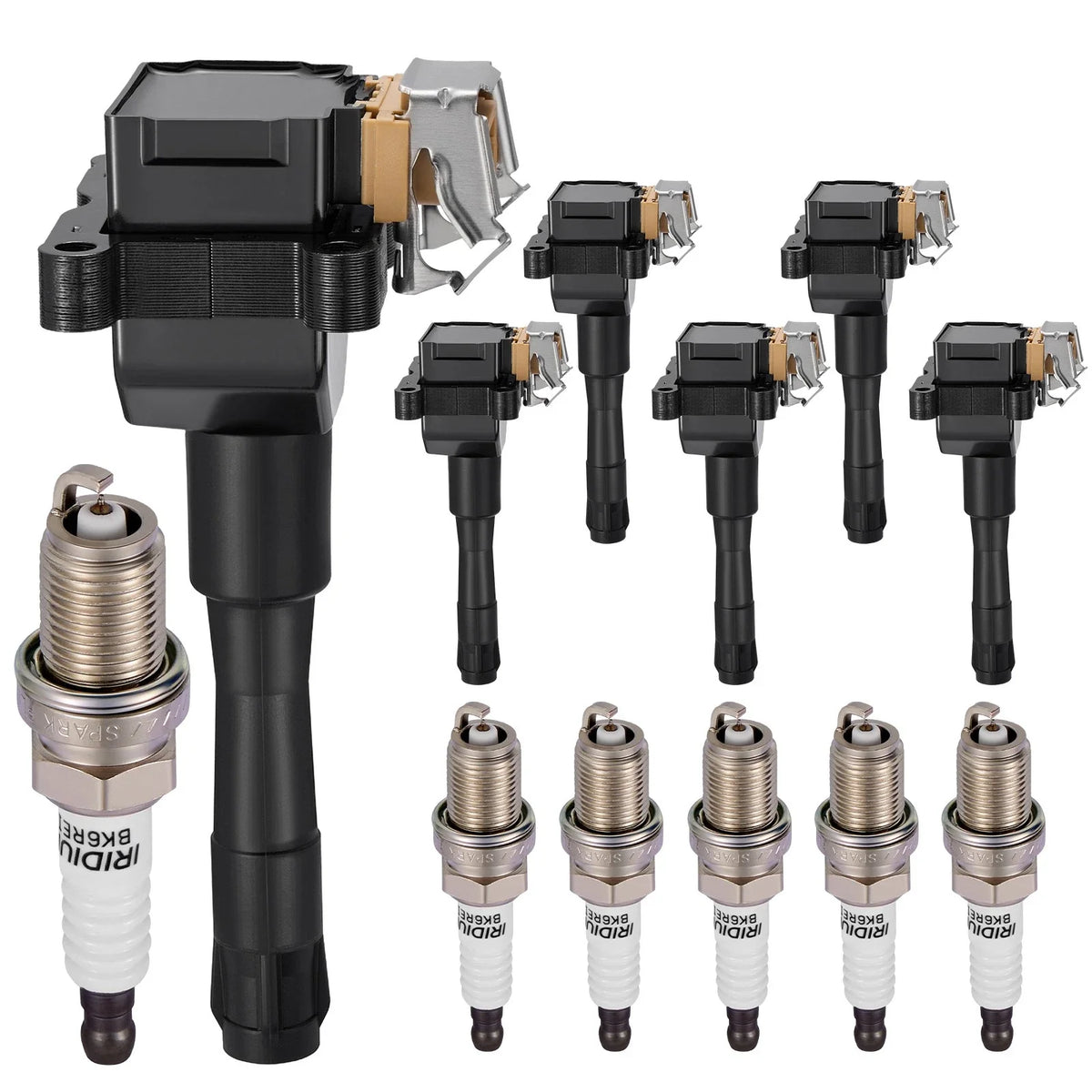 Ignition Coils Spark Plugs for BMW 740i/iL 1993-1995, 525iT 1993