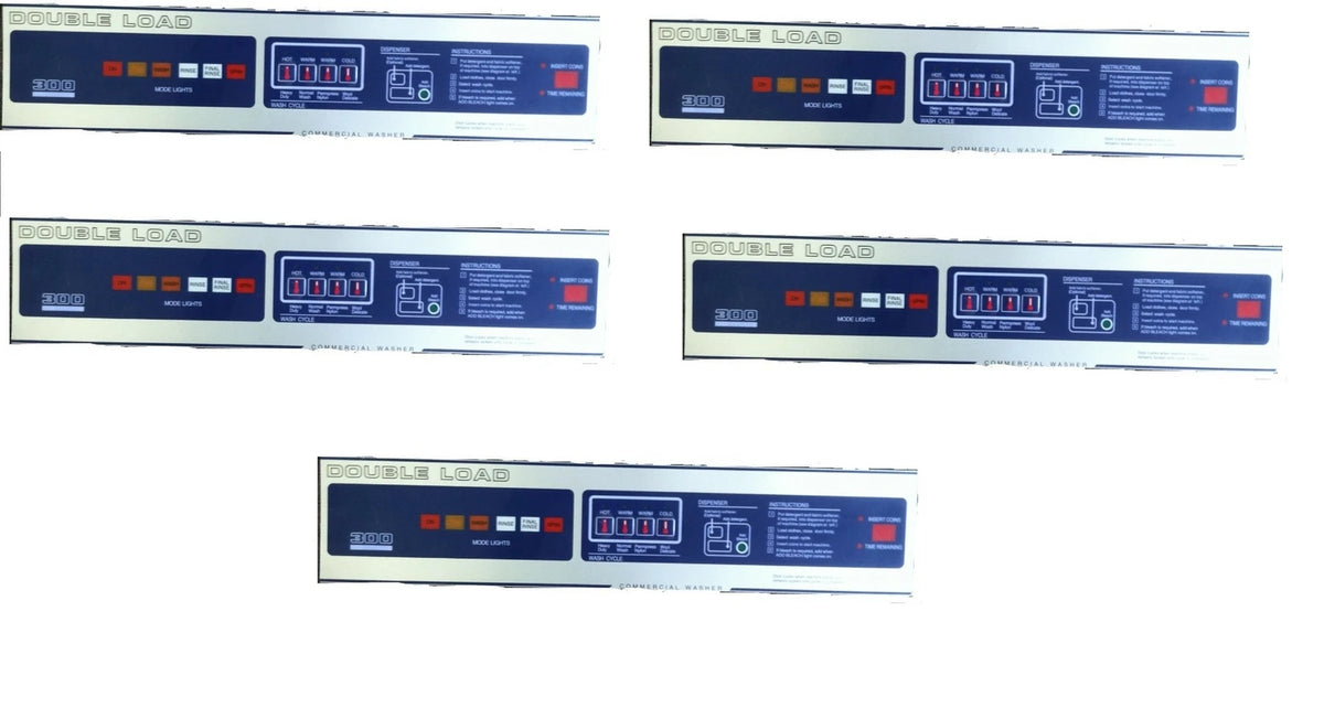 5 Dexter Washer T300 Front Label for T300