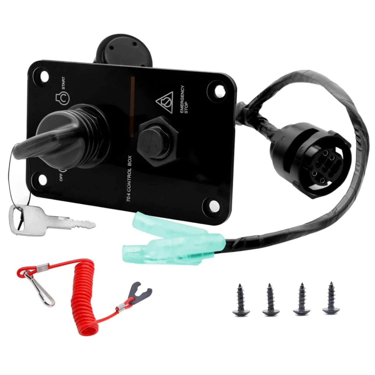 Outboard Single Engine Key Switch Panel for Yamaha (704-82570-12-00)