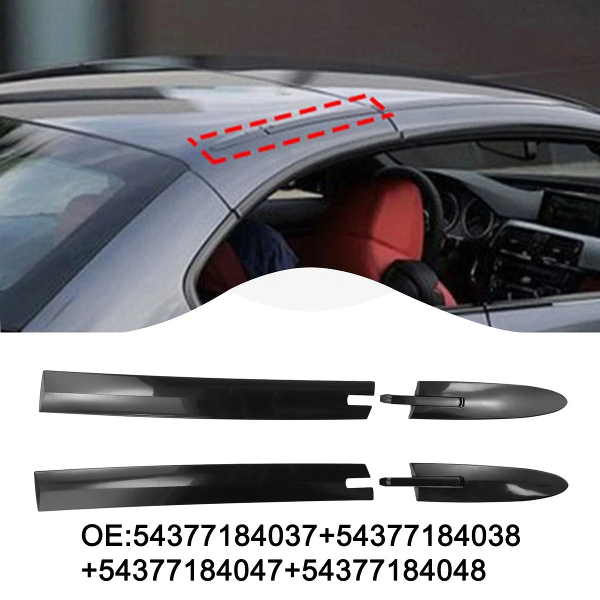 Set of 4 Top Hinge Cover Replacement for BMW M3 335i E93 F33