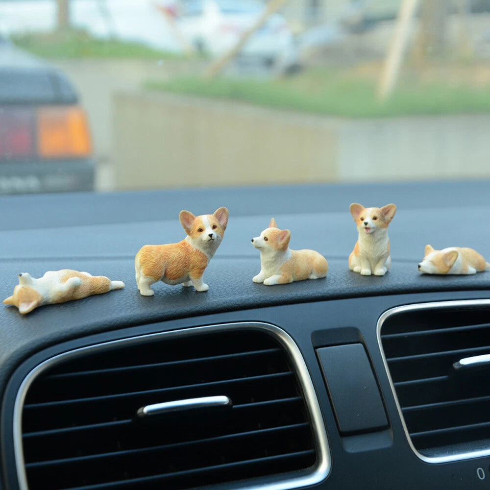 5X Corgi Dog Model for Dollhouse Miniatures (1:12 Scale)