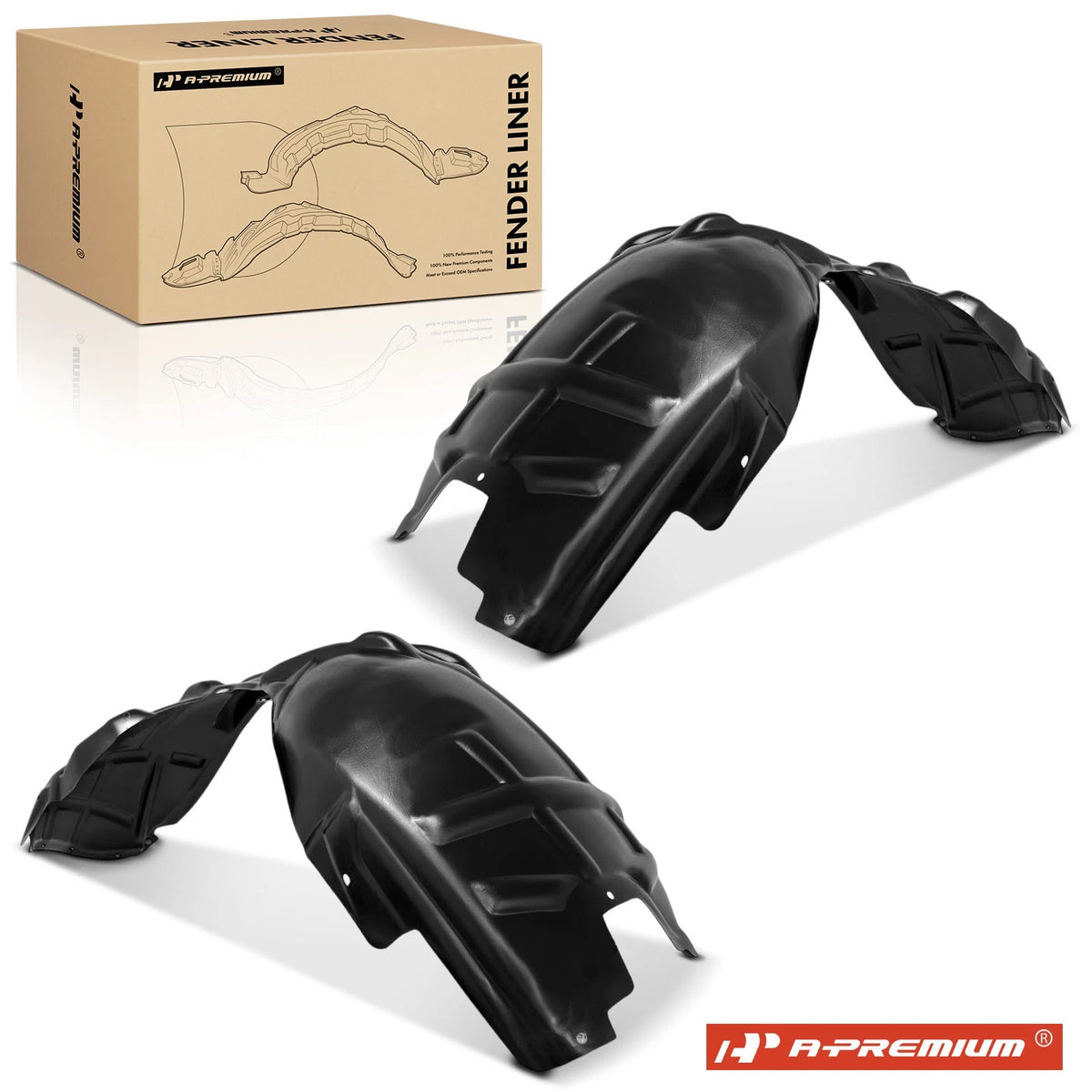 2X Front Inner Fender Liners Splash Shield for Dodge Challenger (2008–2014) - 5028751AF, 5028750AF, CH1248150, CH1249150