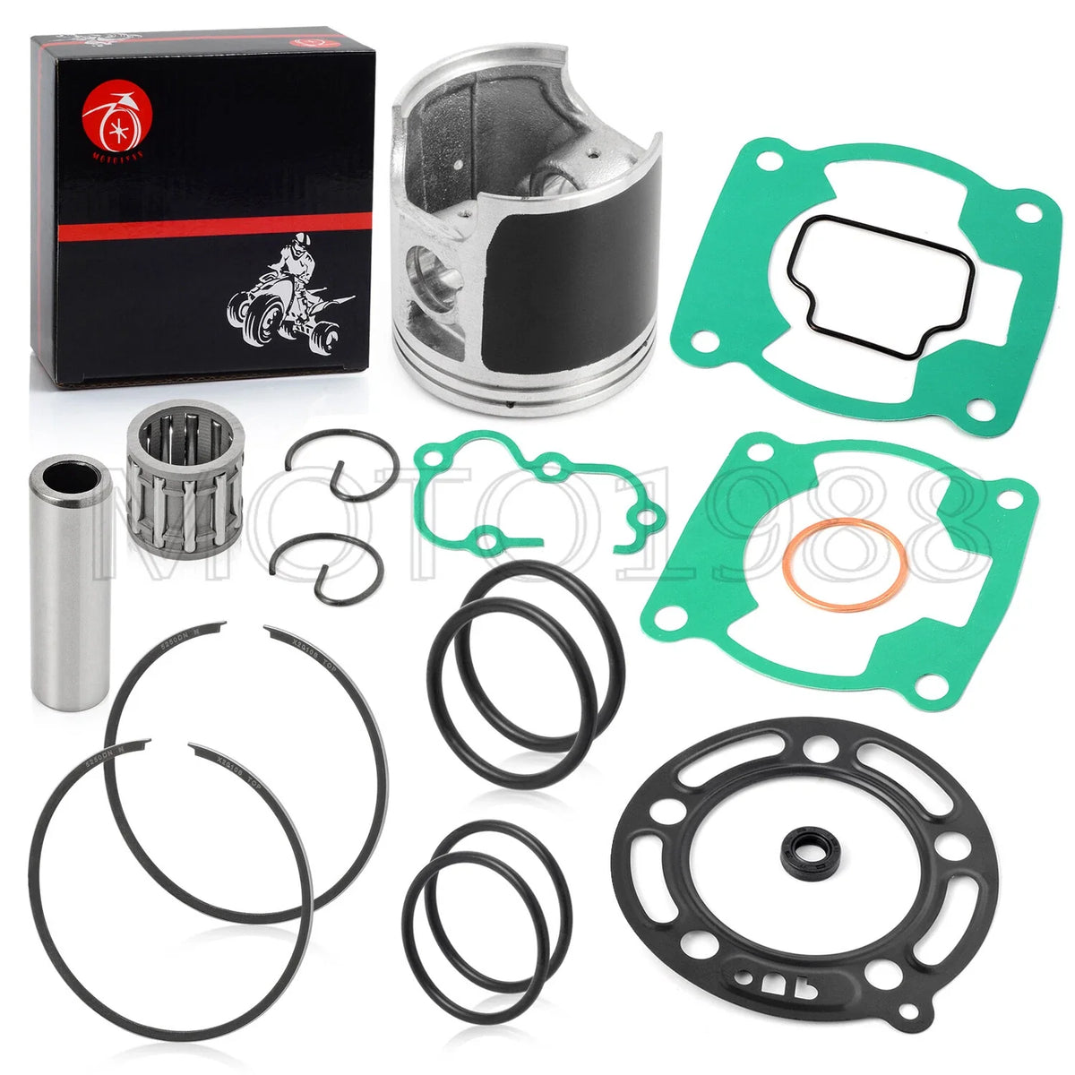 Top End Rebuild Kit Piston Bearing Ring Gasket for Kawasaki KX100 (1995–2013)
