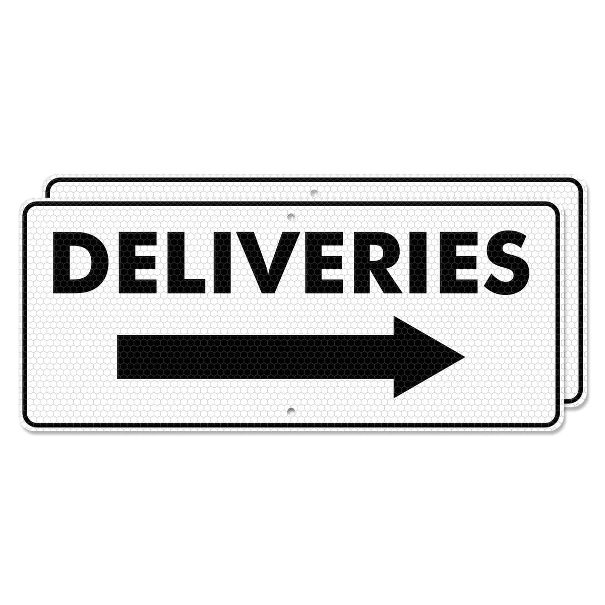 2X Delivery Signs for Packages (14 x 6 Inches)