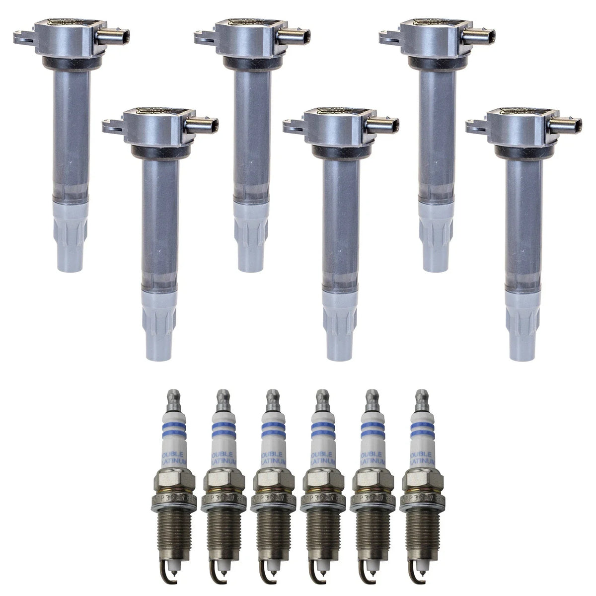 Set of 6 Ignition Coils & Spark Plugs for Dodge Challenger Nitro (2006–2018)