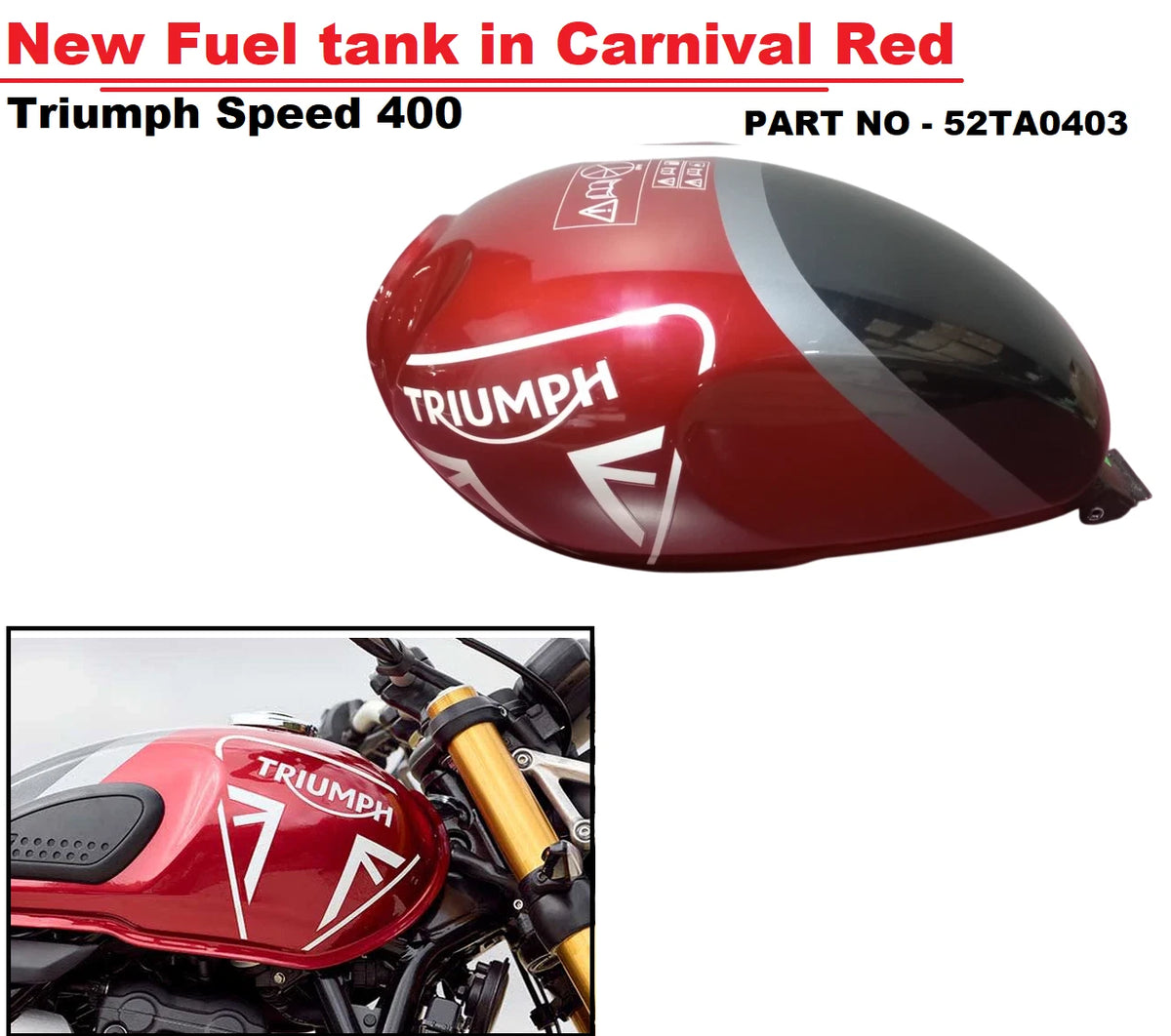 Fuel Tank for Triumph Speed 400 (52TA0403)