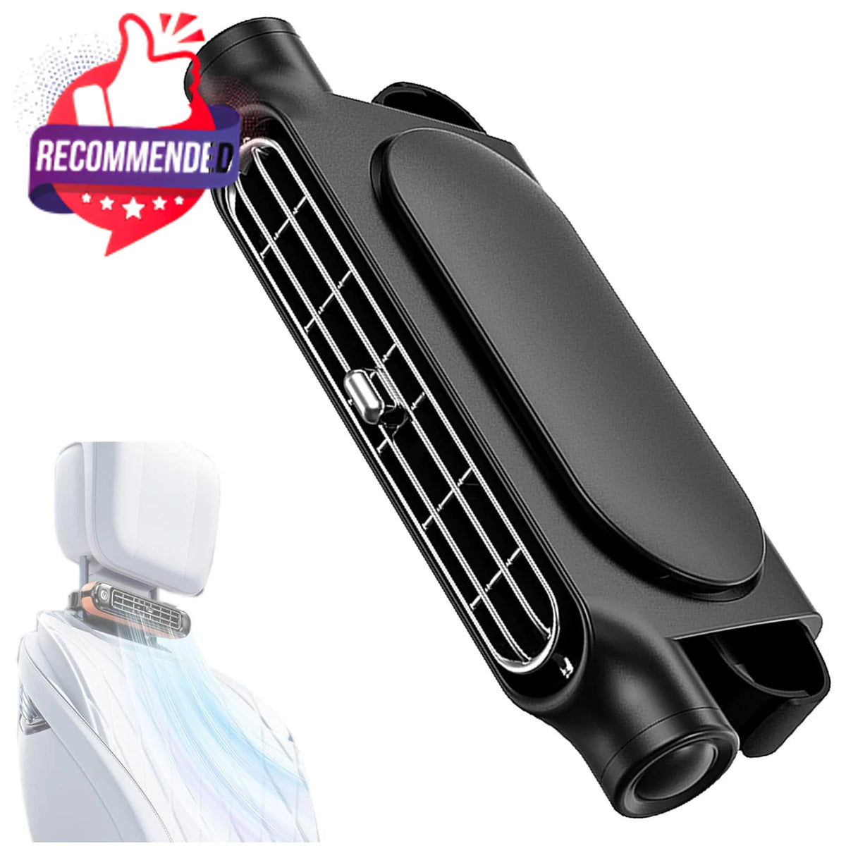 Dual Turbo Car Seat Cooling Fan for Backseat Headrest Ventilation
