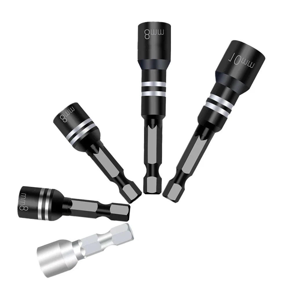 8mm Hex Shank Magnetic Nut Driver Adapter for Various Drills (Universal)