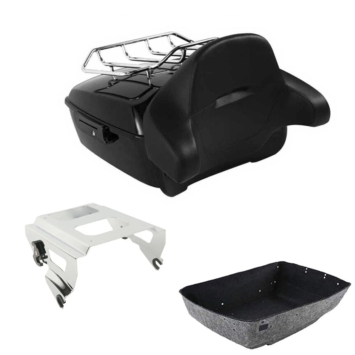 Trunk Luggage Backrest Solo Mount Rack for Harley Street Glide (2009–2013)