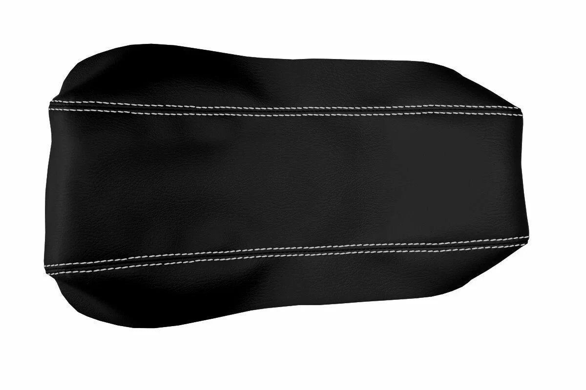 Leather Console Lid Armrest Cover for Jaguar XK XK8 XKR (1997–2006) White Stitch
