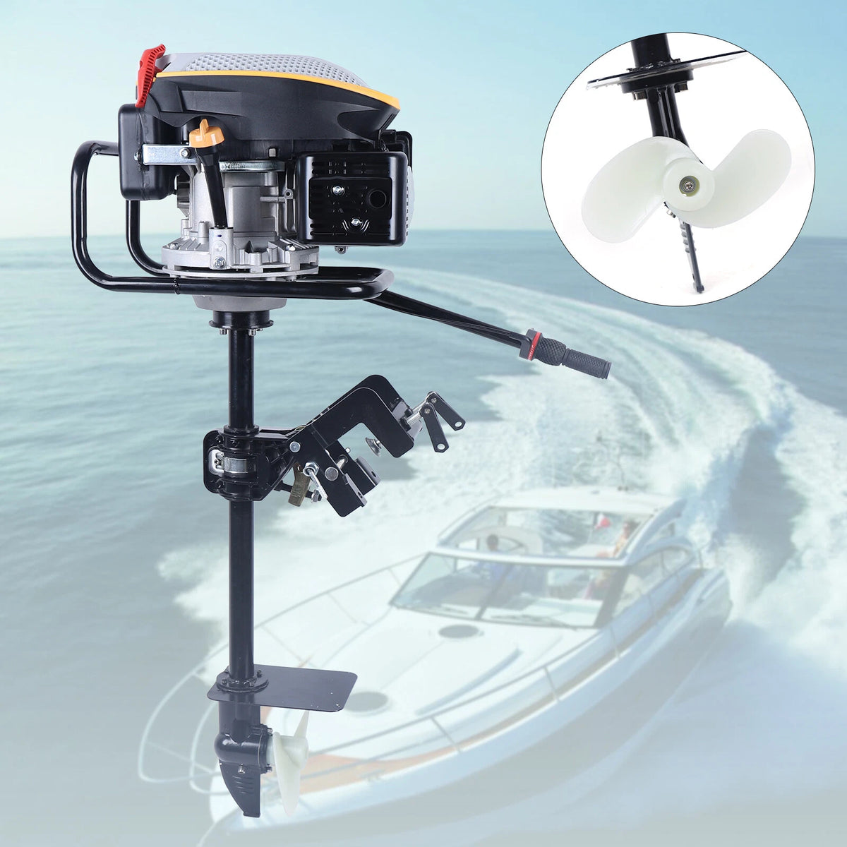 9HP 4 Stroke Outboard Motor Boat Engine Air Cooling TCI System 225CC