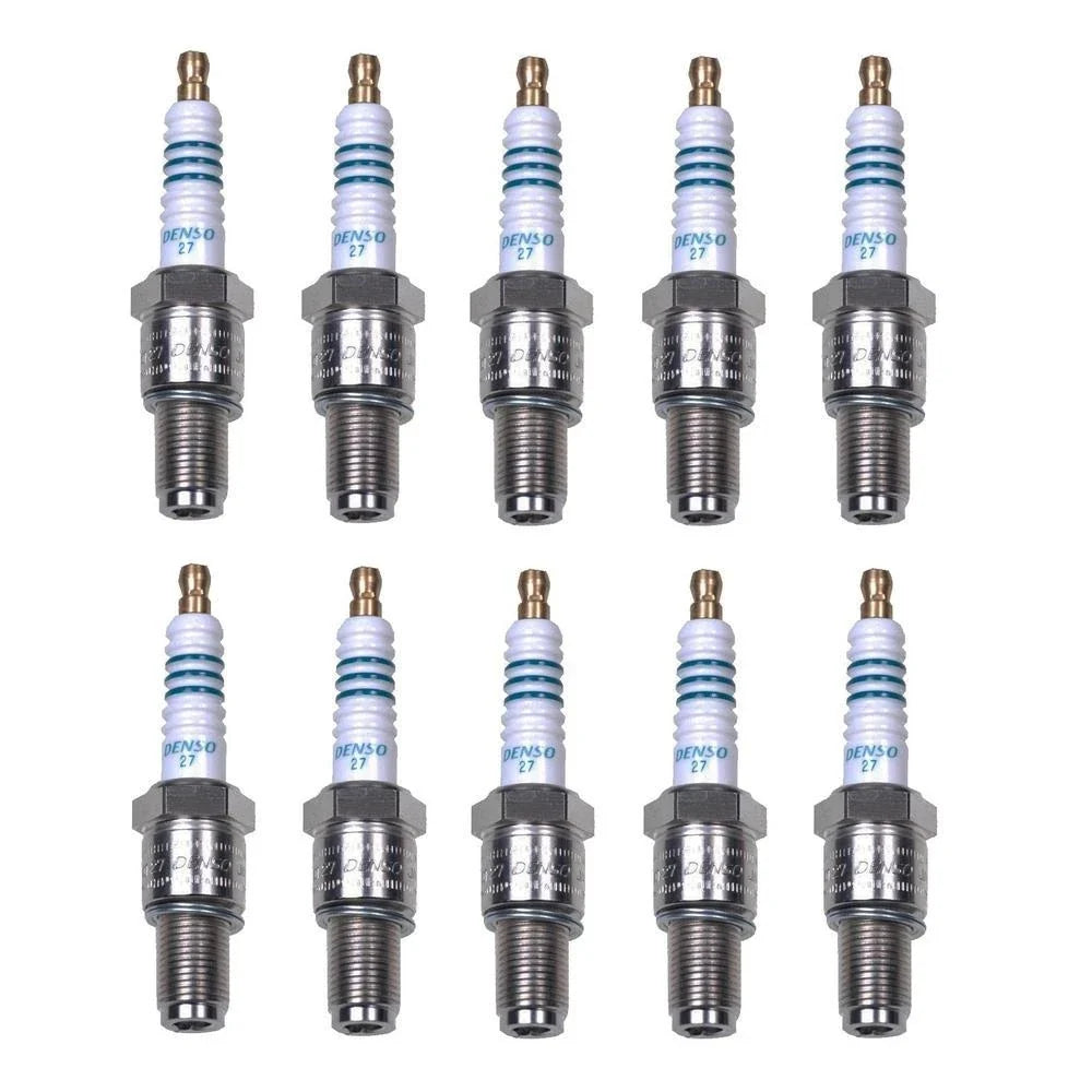 Set of 10 Double Platinum Spark Plugs for Audi A3 Q3, VW CC, Passat, Honda Civic