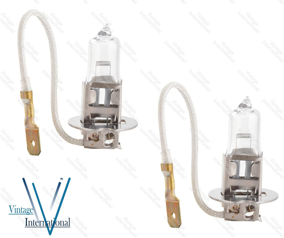 Set of 2 H3 Halogen Headlight Bulbs 12V 55W for Car