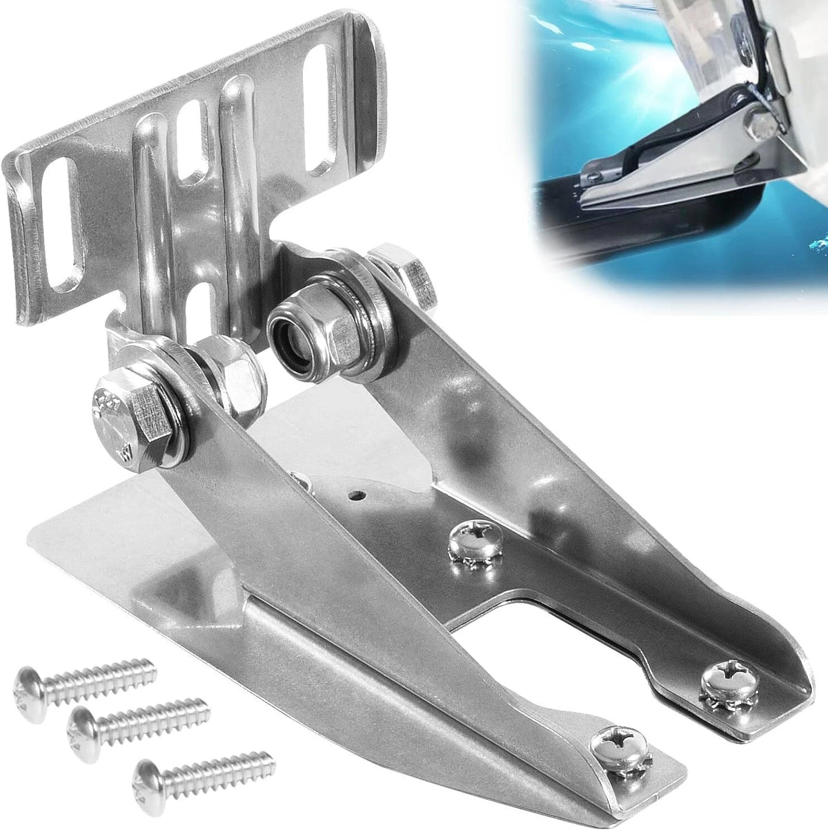 Transom Mount Bracket Spray Shield for Garmin Heavy-Duty Transducer