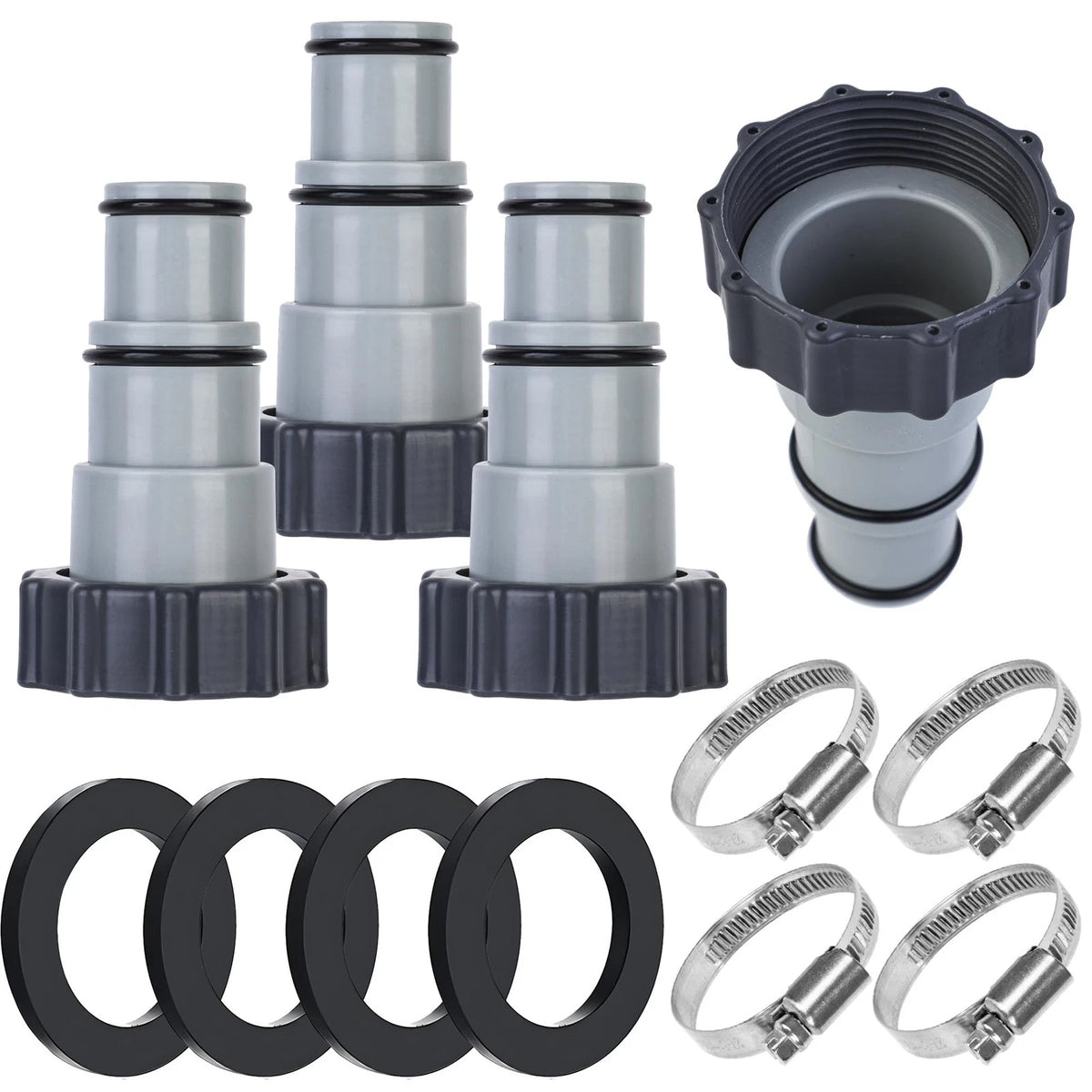 4 Pack Pool Hose Adapter for Pump (1.5 inches x 2.37 inches)