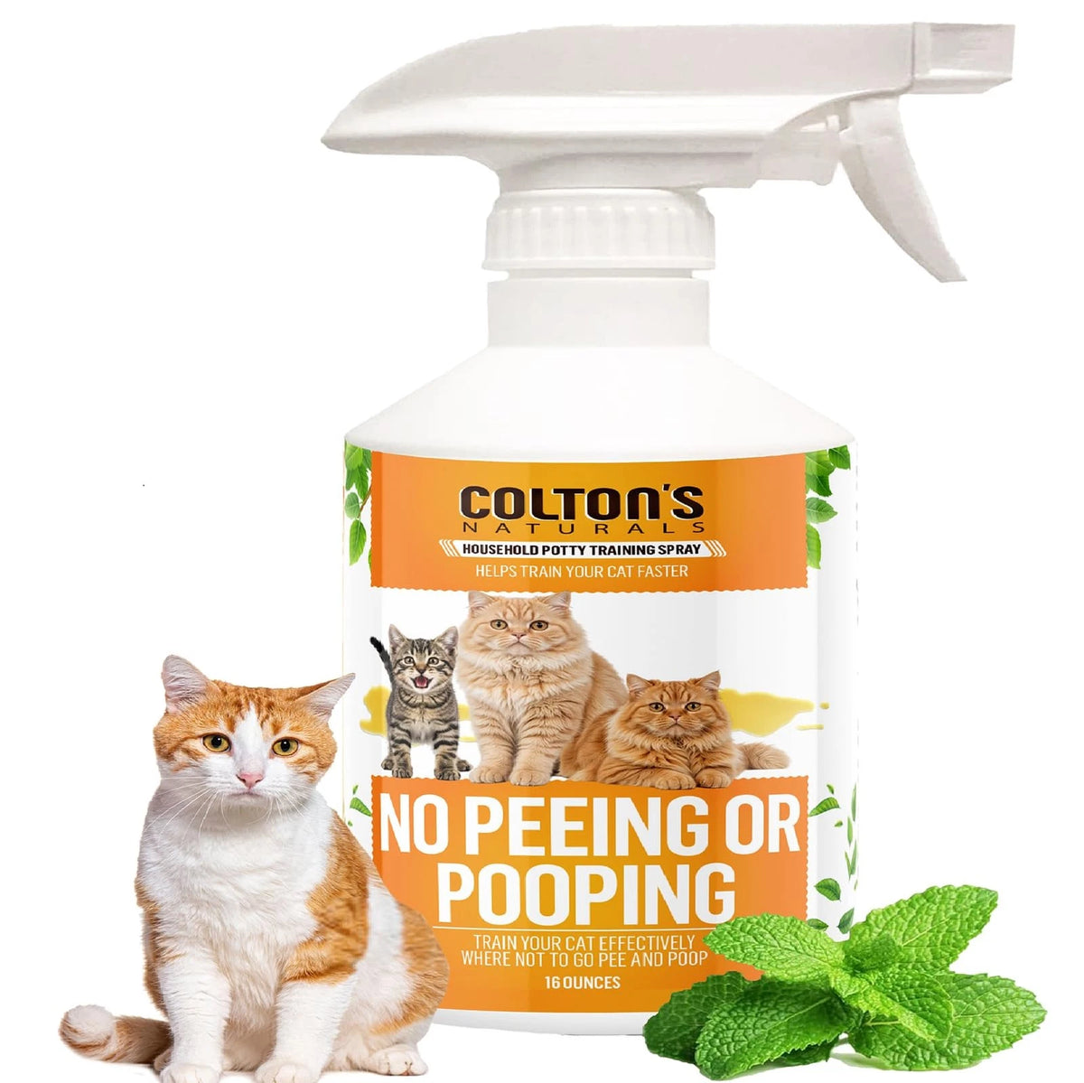 No Pee No Poop Cat Potty Training Spray - 100% Natural Non-Toxic