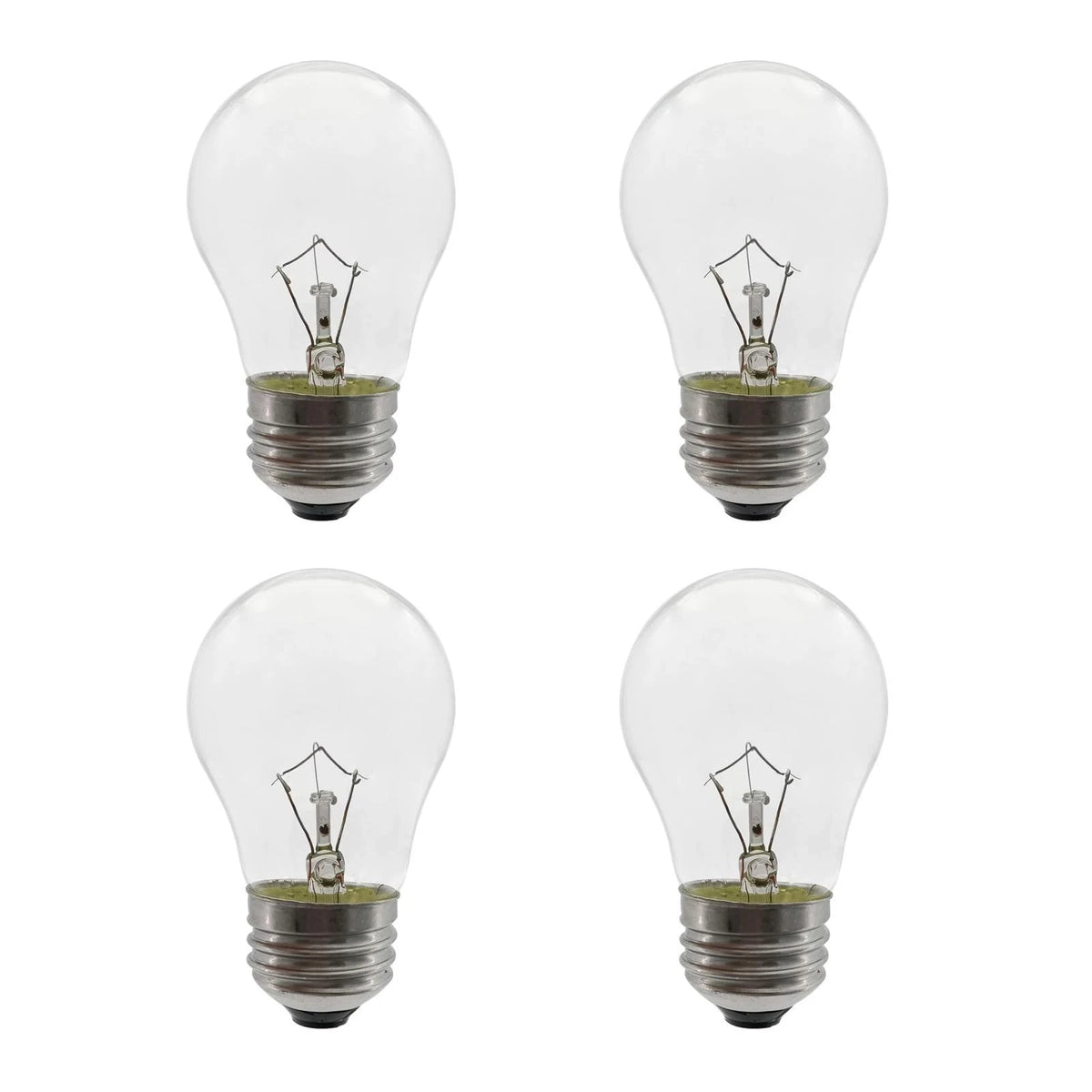 Set of 4 Oven Bulbs 40W E26 Base High Temp 300°C Resistant