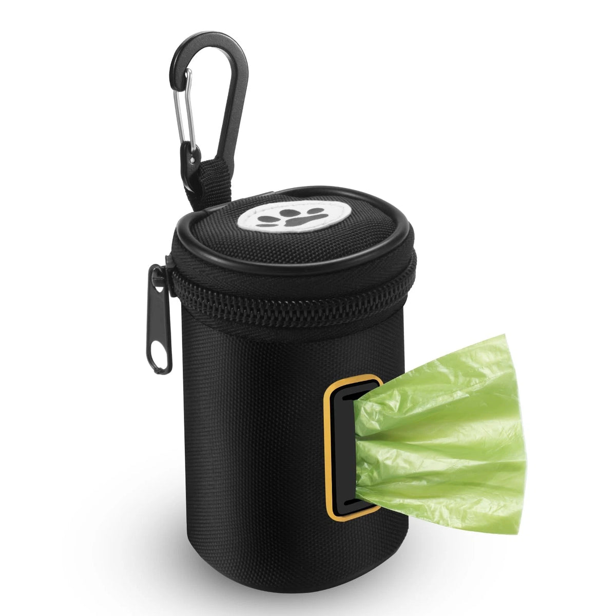 Dog Poop Bag Holder for Leash - Waste Dispenser, Medium, Black