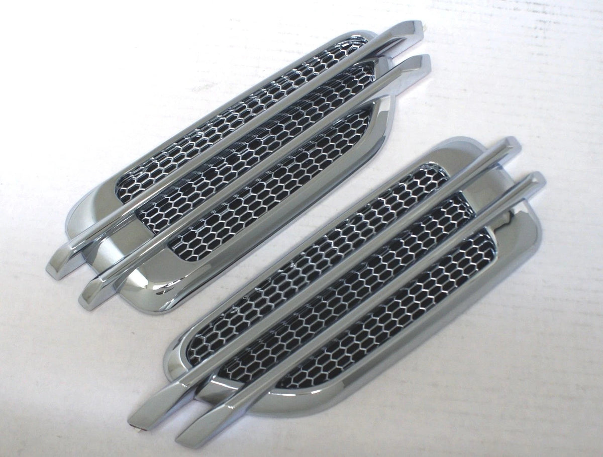Set of 2 Chrome ABS Stick On Side Air Vents for GMC Yukon Tahoe (EAV046)