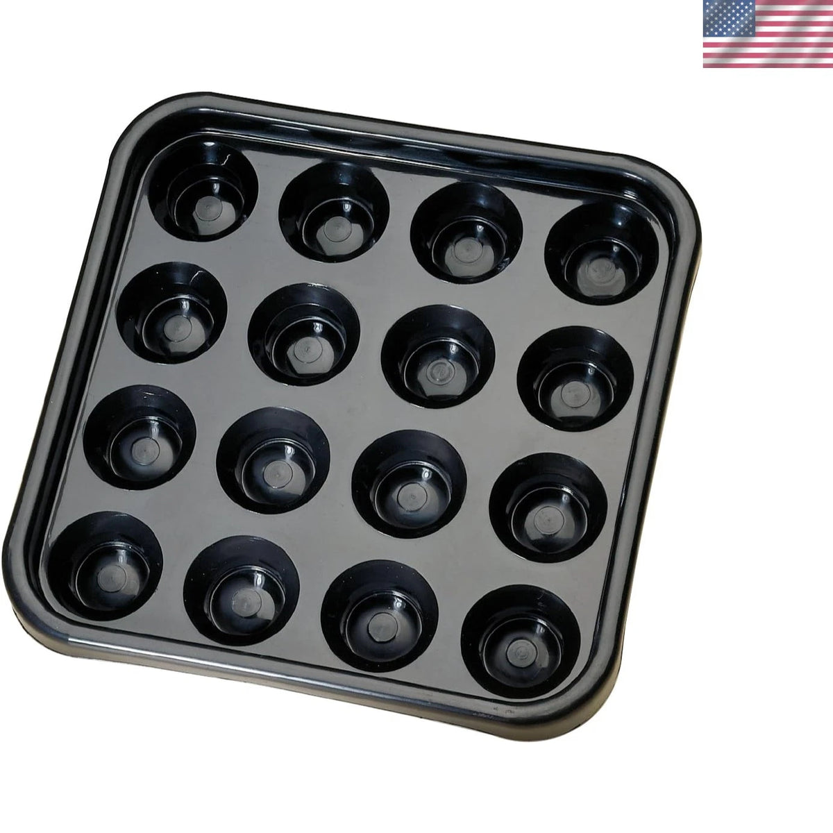Billiard Ball Transport Tray for Pool Balls (Black Plastic)