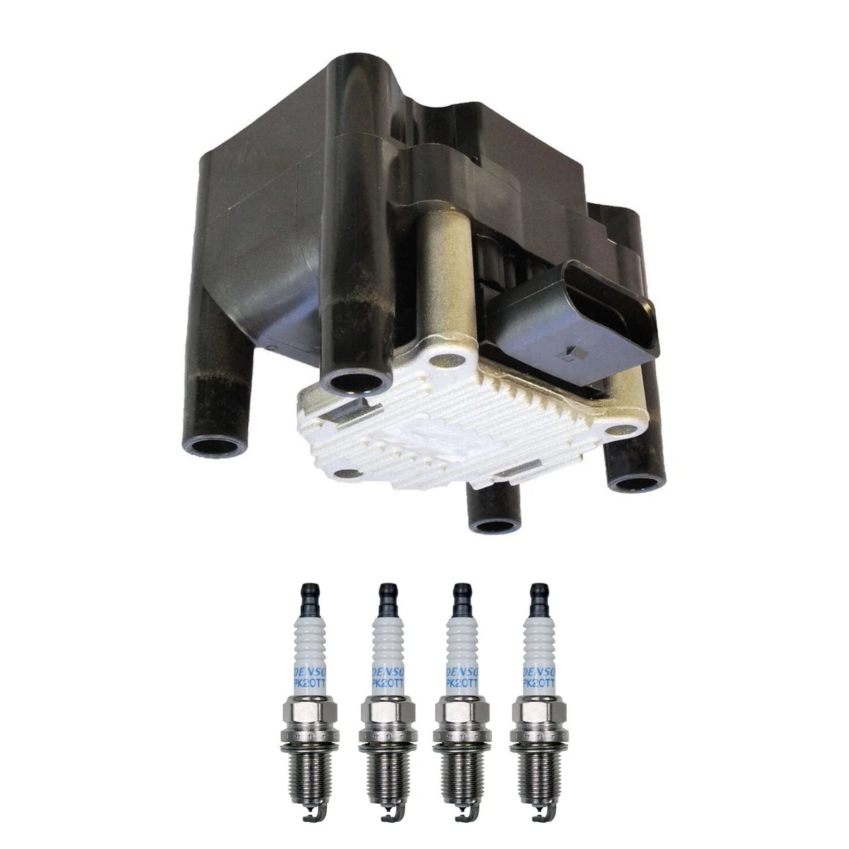 Set of 5 Ignition Coil & Spark Plug Kit for Audi A4, VW Golf, Jetta (N/A)