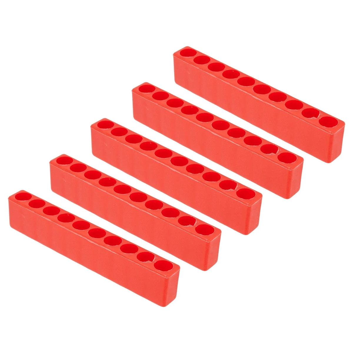 Set of 5 Plastic 10 Hole Screwdriver Bit Holders for Universal Use