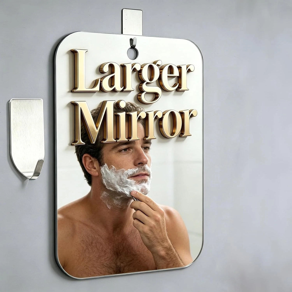 Fogless Shower Mirror for Shaving (Lager 10x8 in)