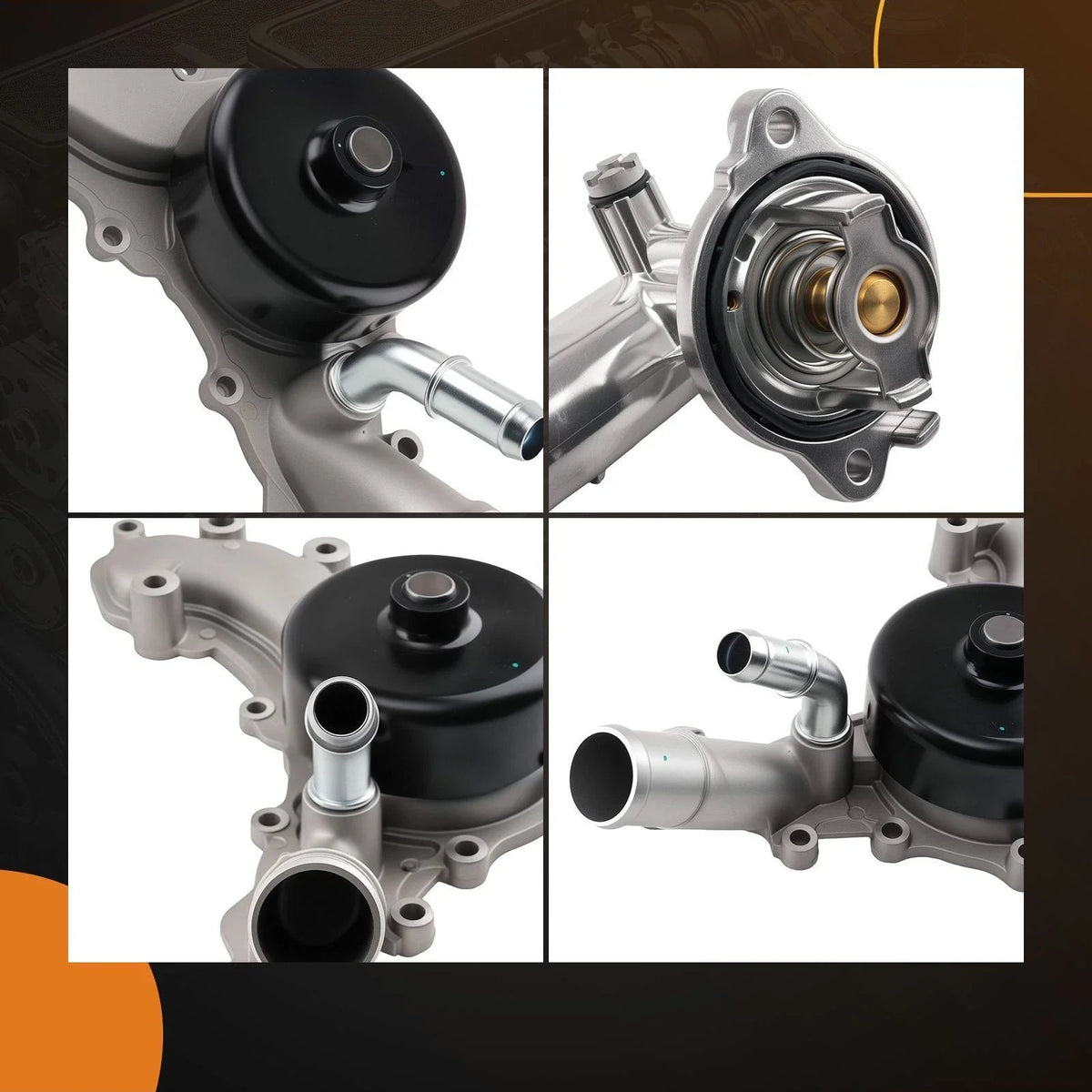 Coolant Water Pump with Thermostat Housing for Jeep Wrangler JK (2012–2018)
