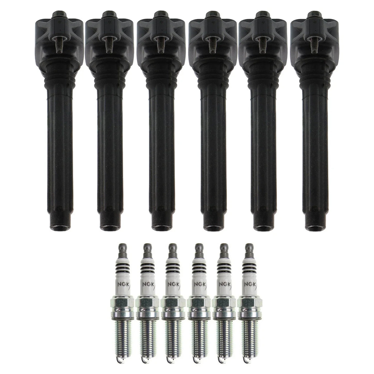 Set of 6 Ignition Coils & Spark Plugs for Dodge Avenger 1500 V6 (200)