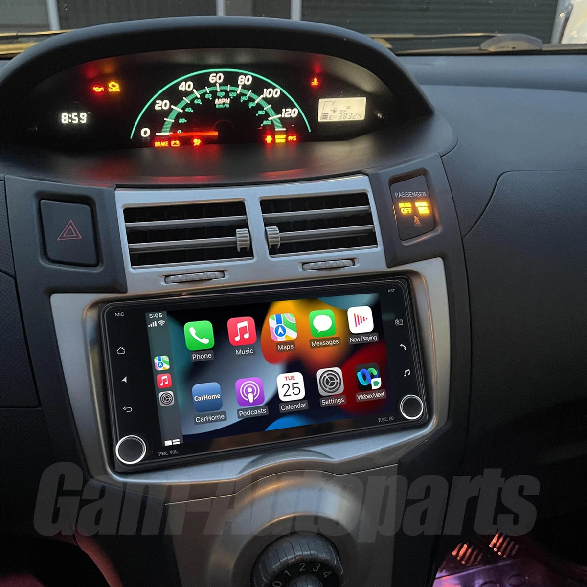 7" Carplay Android GPS Stereo for Toyota Yaris (2007–2011)