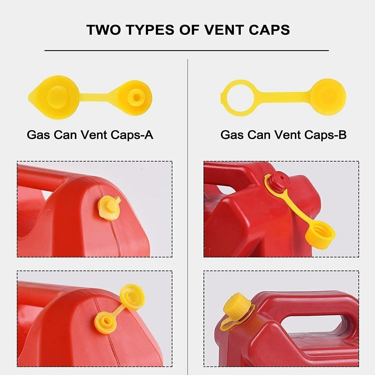 Replacement Gas Can Spout Nozzle Vent Kit for Plastic Gas Cans (1/2/5/10)