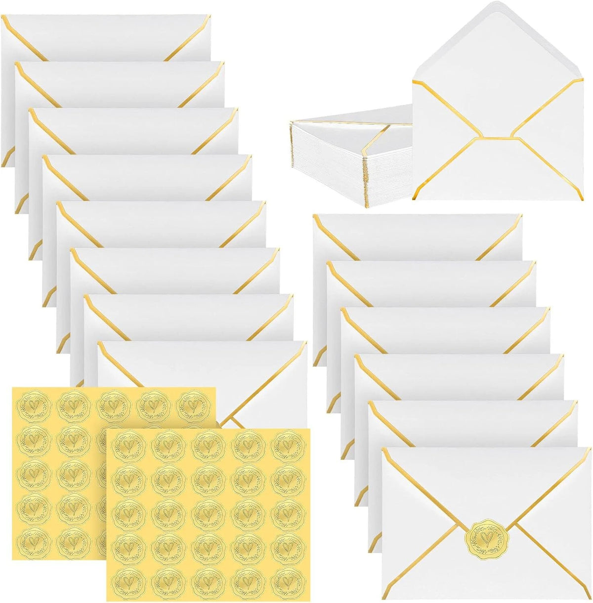 50 Pcs 5 x 7 Card Envelopes for A7 (No Part Numbers)