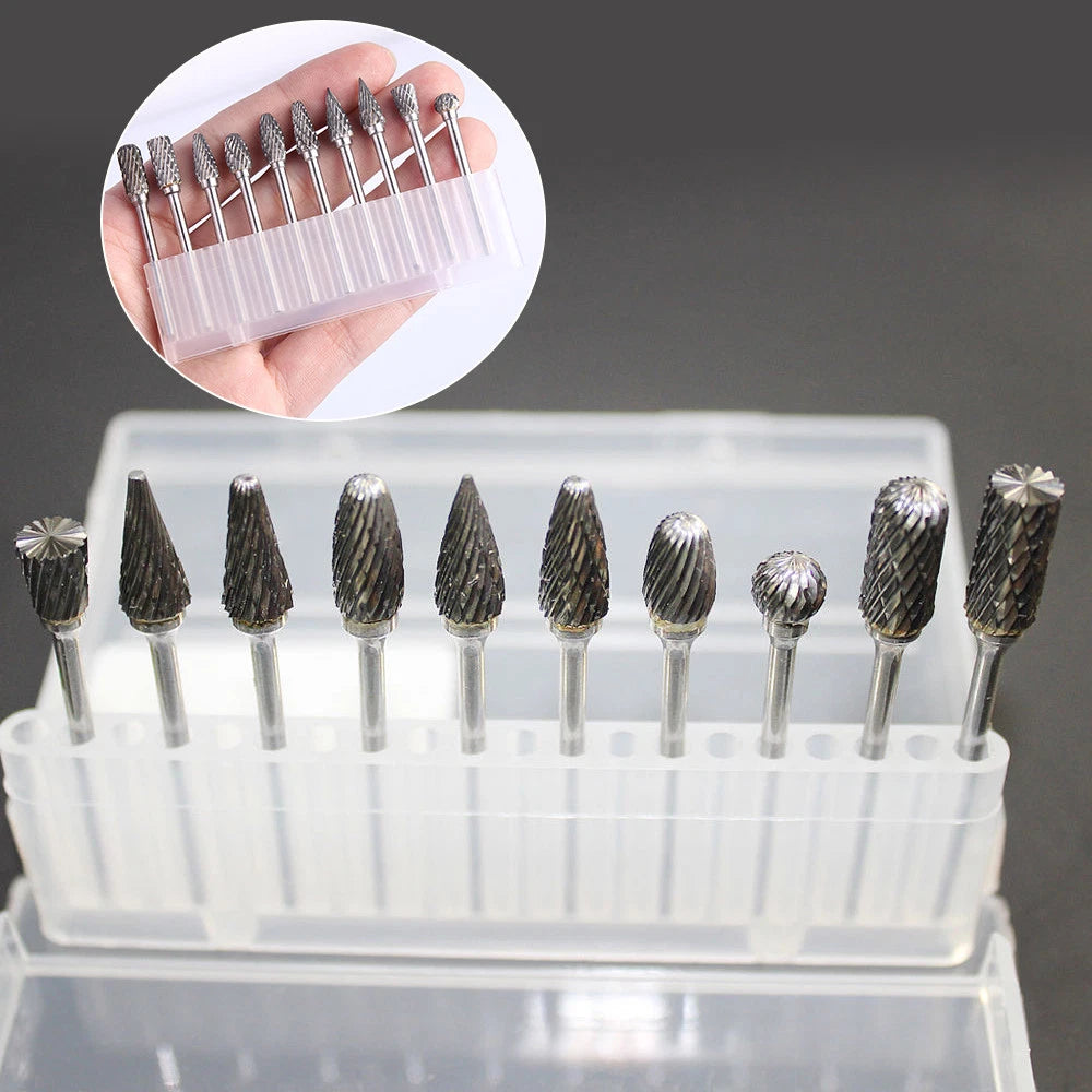 10PCS Tungsten Carbide Dental Cutter Kit 2.35mm