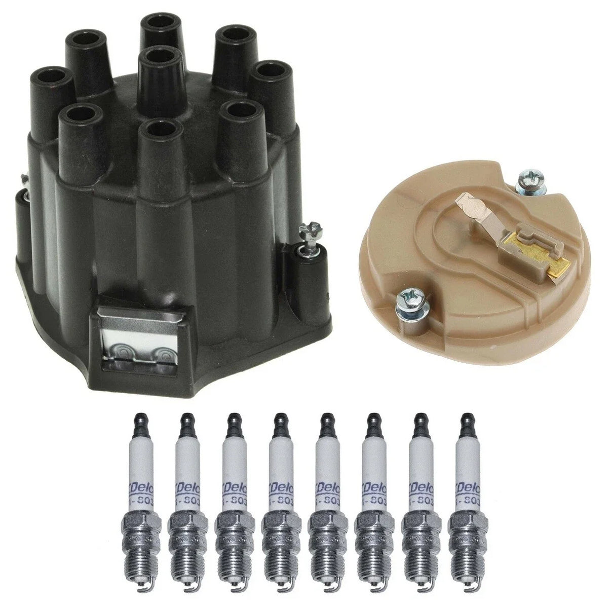 Distributor Rotor Cap & Spark Plugs Kit ACDelco for G10 Van (1971–1990)