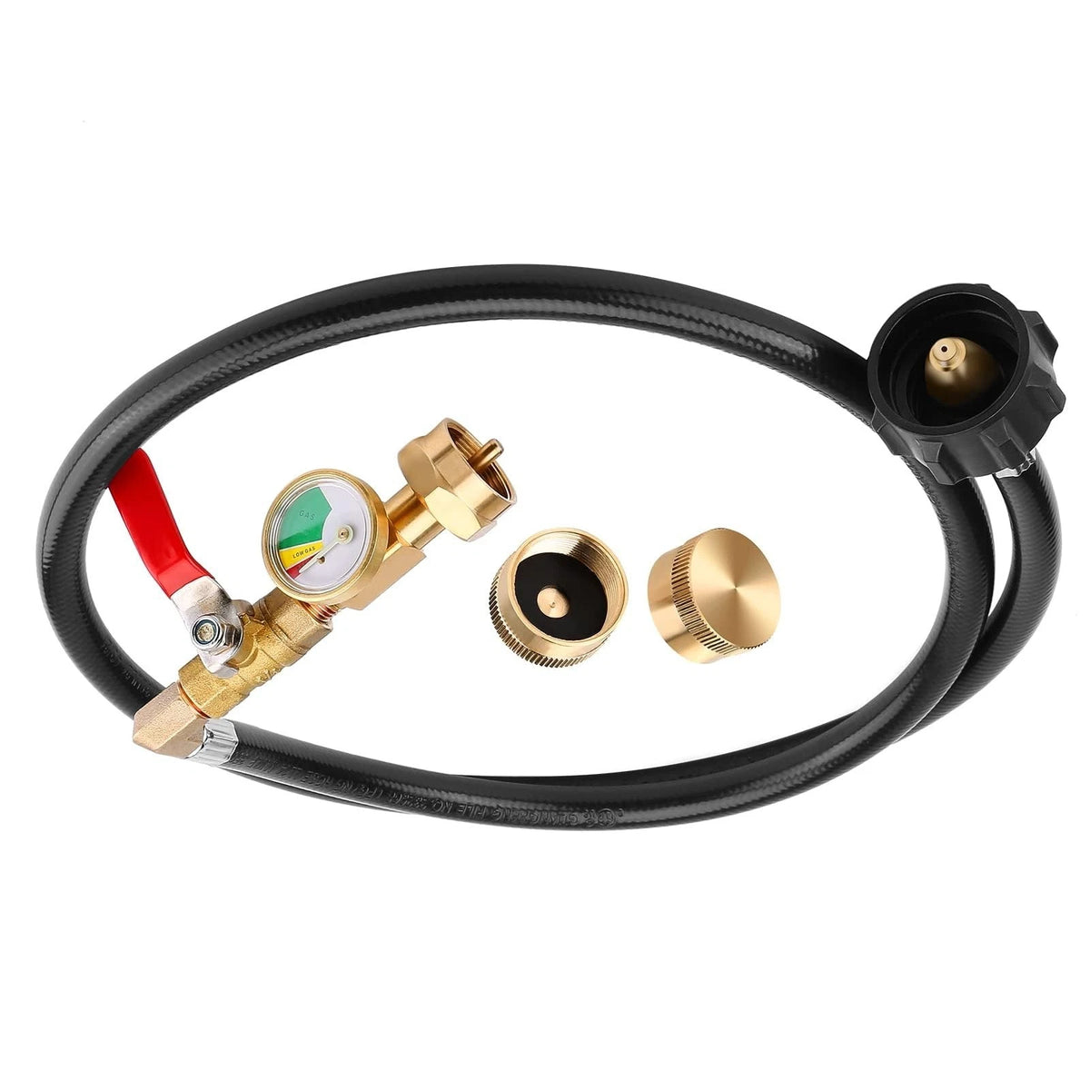 4ft Propane Hose with Gauge for Propane Tank Refill Adapter